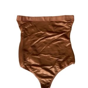 SKIMS SHEER SCULPT HIGH-WAISTED THONG, BRONZE - SIZE S, NWOT